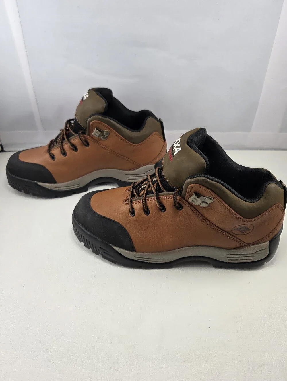 NOS Carolina 4X4 Leather Steel Toe Hiking Work Boots Brown Women's Size 8W 1479